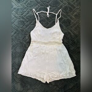 Aeropostale White Lace Romper